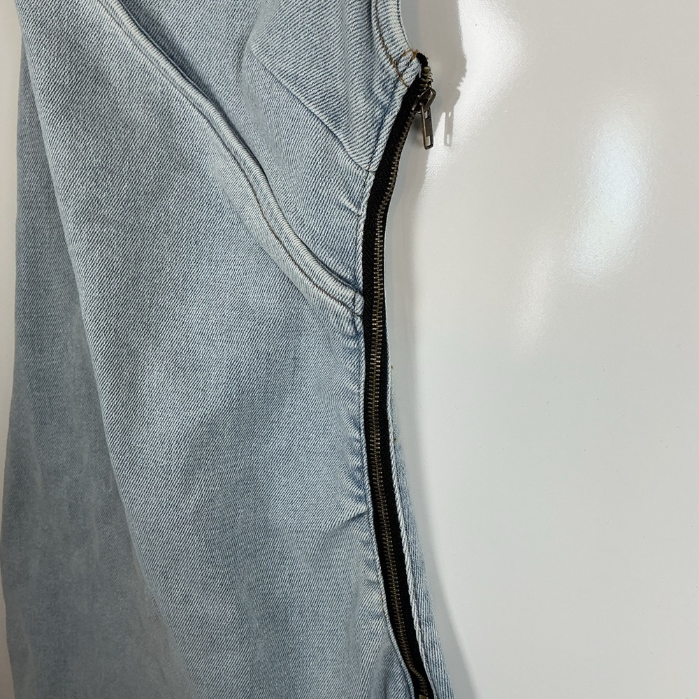 Pretty garage Chic Light Blue Denim Mini Dress 0146 - Picture 4 of 5